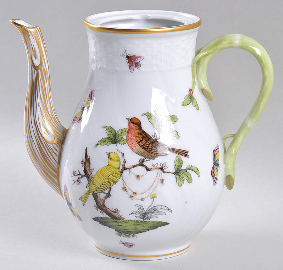 Rothschild Bird (RO) Coffee Pot No Lid by Herend-1