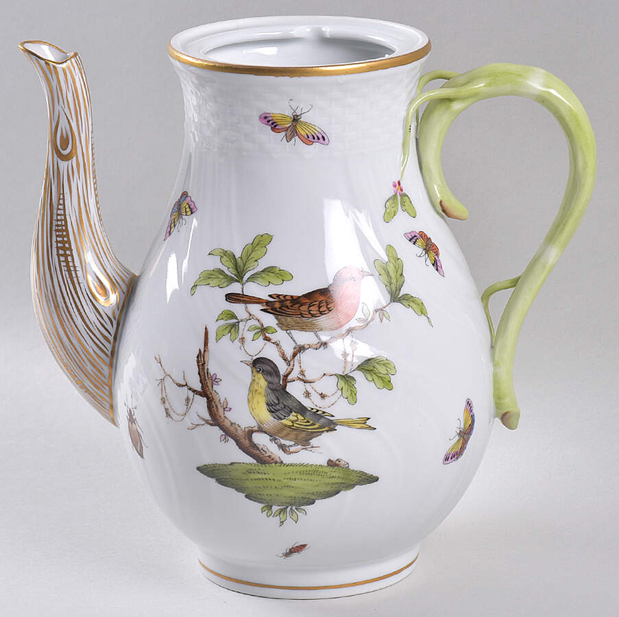 Rothschild Bird (RO) Coffee Pot No Lid by Herend-1