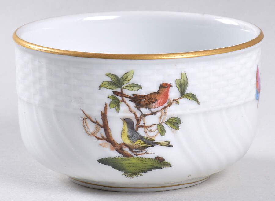 Rothschild Bird (RO) Mini Sugar Bowl No Lid by Herend-1
