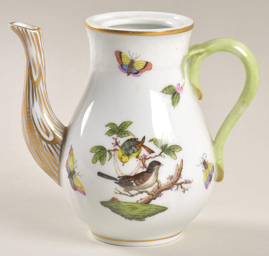 Rothschild Bird (RO) Individual Coffee Pot No Lid by Herend-1