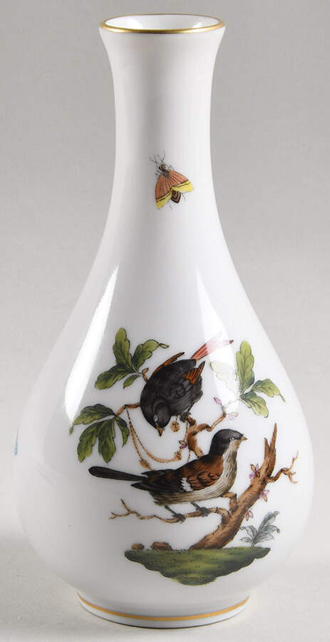 Rothschild Bird (RO) 6" Bud Vase by Herend-1
