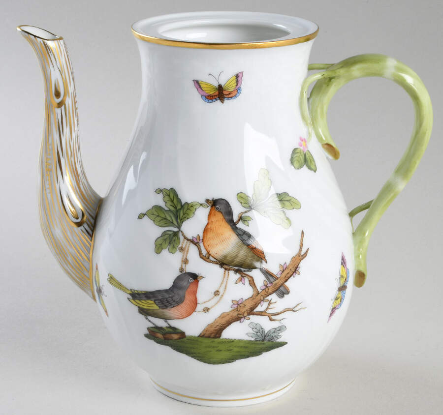 Rothschild Bird (RO) Coffee Pot No Lid by Herend-1