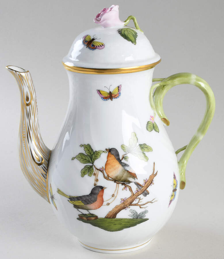 Rothschild Bird (RO) Coffee Pot & Lid by Herend-1