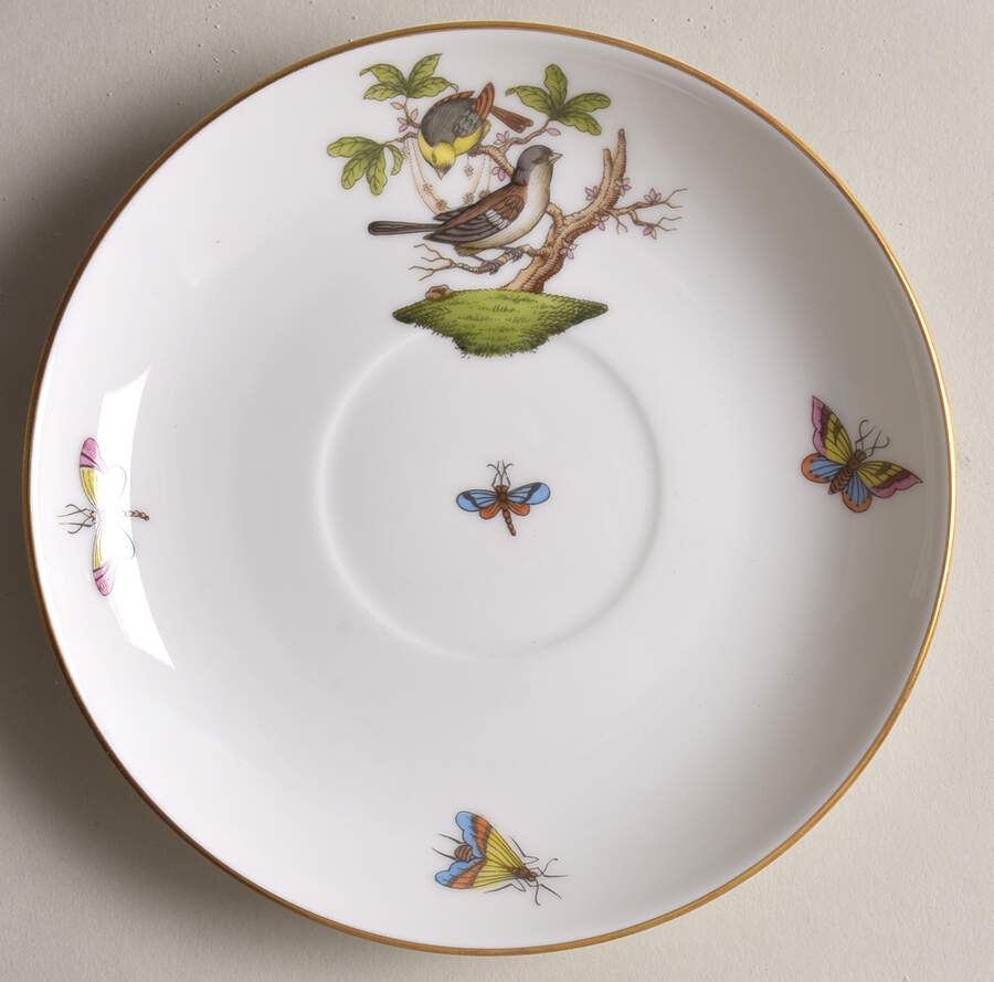Rothschild Bird (RO) Saucer for Oversized Cup by Herend-1