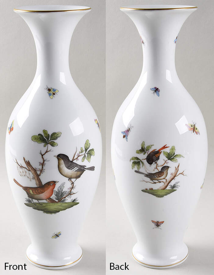 Rothschild Bird (RO) 13" Vase by Herend-1