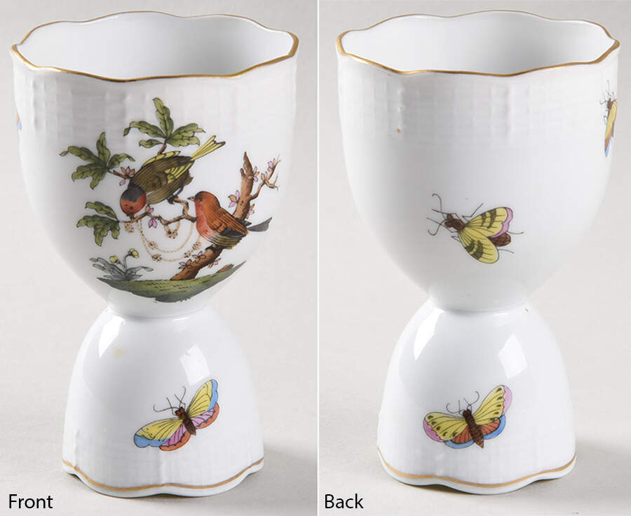 Rothschild Bird (RO) Double Egg Cup by Herend-1