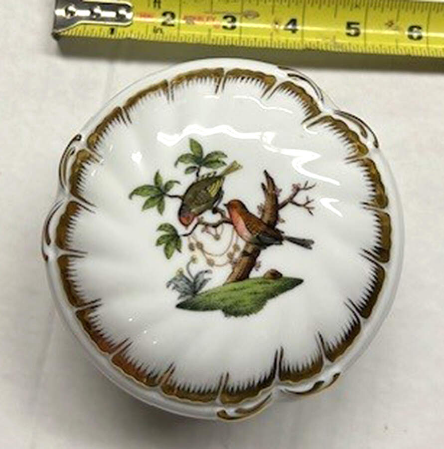 Rothschild Bird (RO) 4" Round Bon Bon & Lid by Herend-1