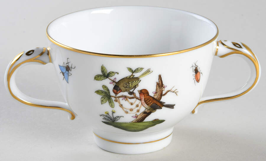 Rothschild Bird (RO) Individual Sugar Bowl No Lid by Herend-1