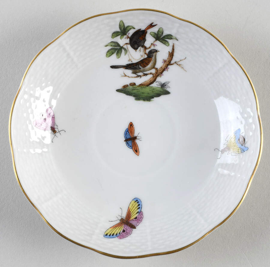 Rothschild Bird (RO) Saucer for Flat Demitasse Cup by Herend-1