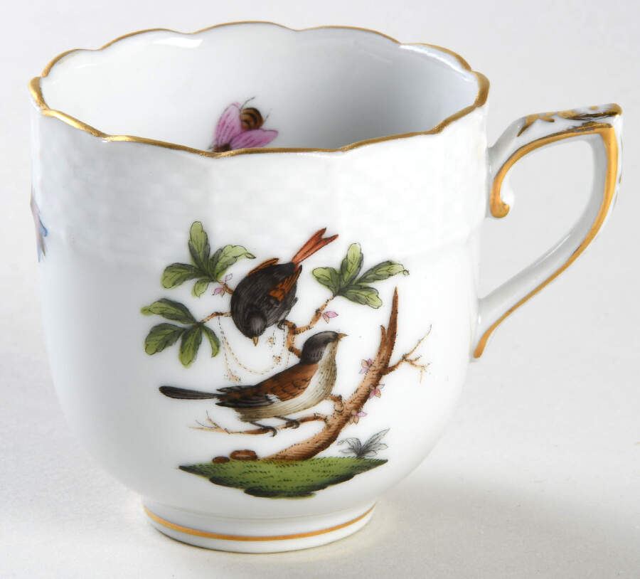 Rothschild Bird (RO) Flat Demitasse Cup by Herend-1