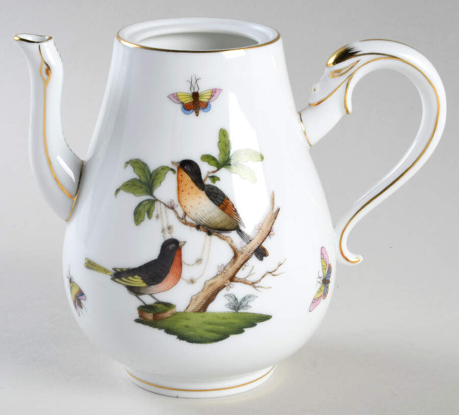 Rothschild Bird (RO) Individual Coffee Pot No Lid by Herend-1