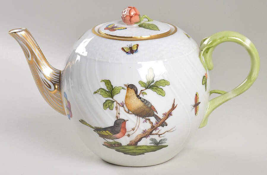 Rothschild Bird (RO) Teapot & Lid by Herend-1