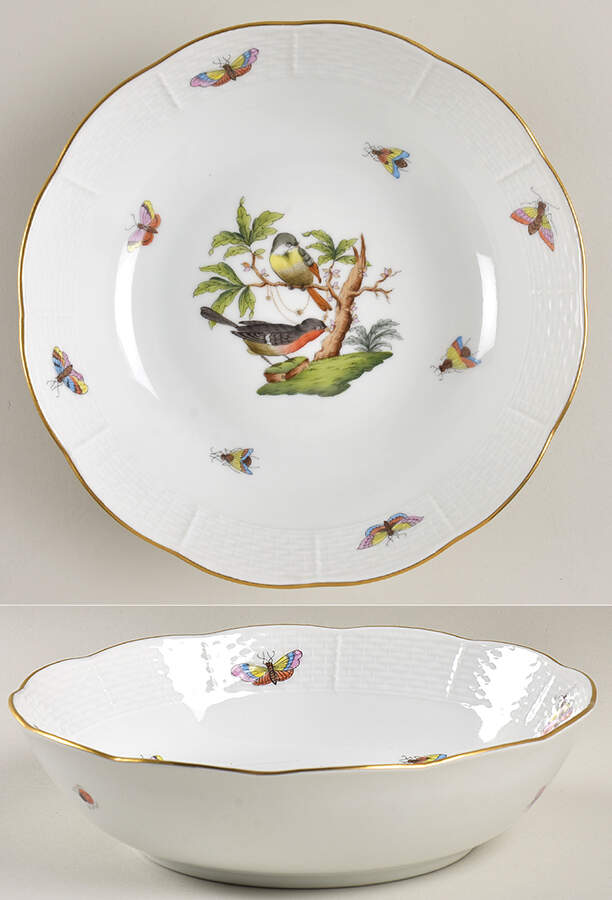 Rothschild Bird (RO) 8" Round Vegetable Bowl by Herend-1