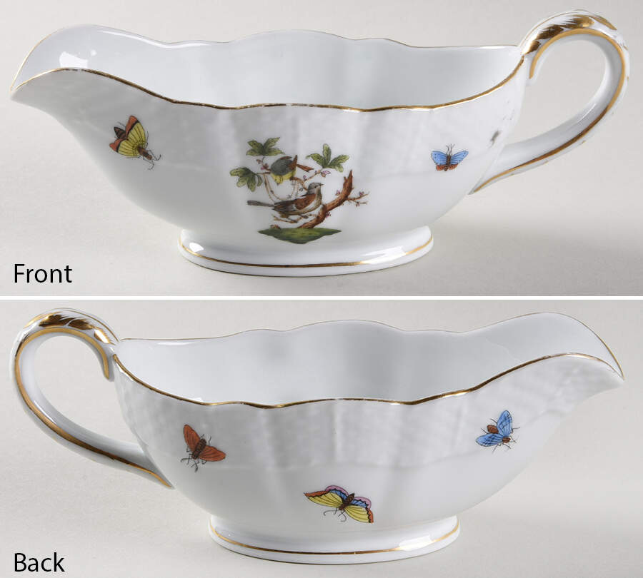 Rothschild Bird (RO) Open Sauce Boat by Herend-1