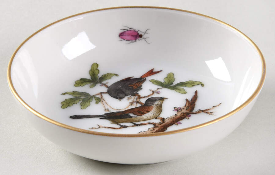 Rothschild Bird (RO) 3" Small Round Dish by Herend-1