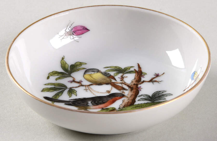 Rothschild Bird (RO) 3" Small Round Dish by Herend-1