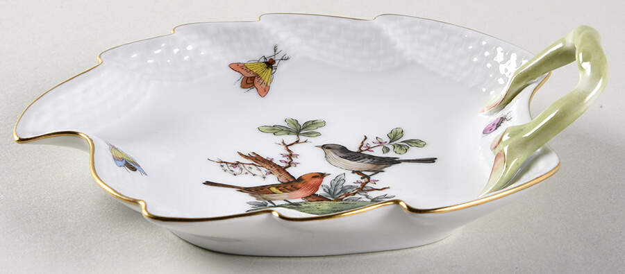 Rothschild Bird (RO) 5" Leaf Dish by Herend-1