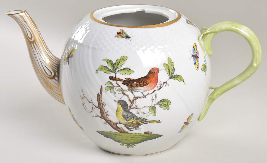 Rothschild Bird (RO) Teapot No Lid by Herend-1