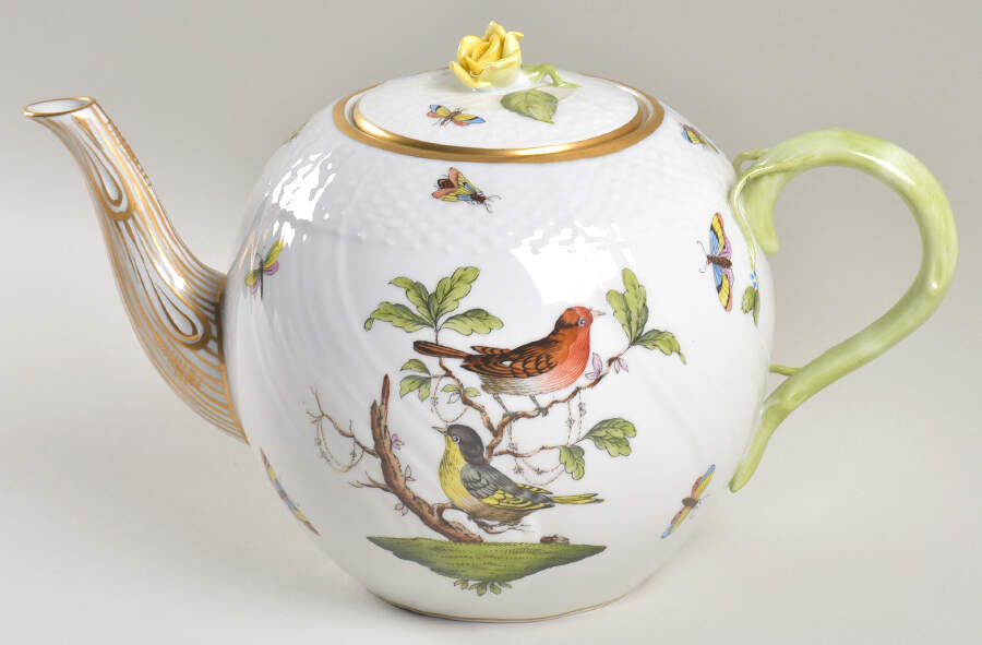 Rothschild Bird (RO) Teapot & Lid by Herend-1