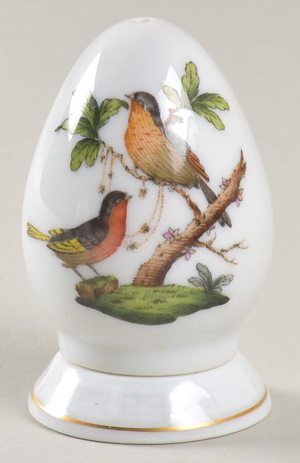 Rothschild Bird (RO) Pepper Shaker & Ceramic Stopper by Herend-1