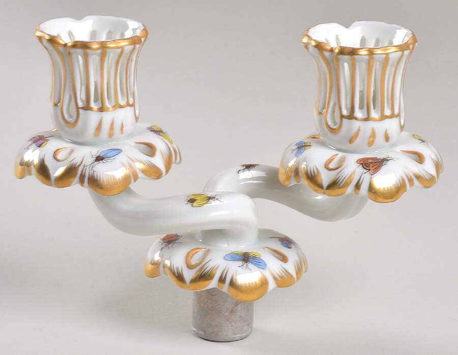 Rothschild Bird (RO) 2lt Candelabra Arm by Herend-1