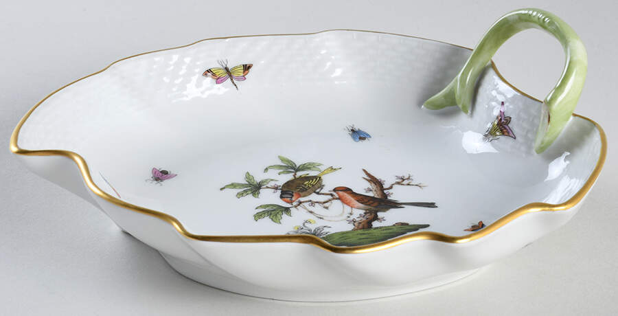 Rothschild Bird (RO) 7" Leaf Dish by Herend-1