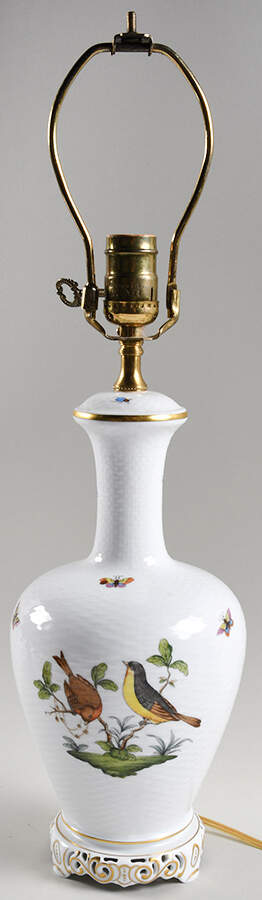 Rothschild Bird (RO) 21" Electric Lamp No Shade by Herend-1
