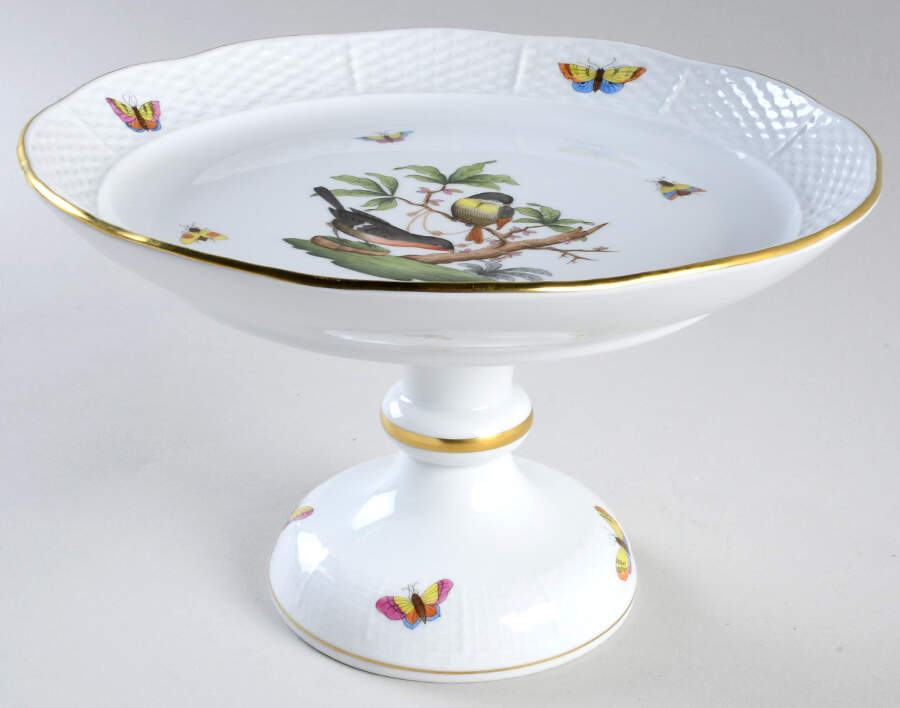 Rothschild Bird (RO) Round Compote (Height X Width) by Herend-1