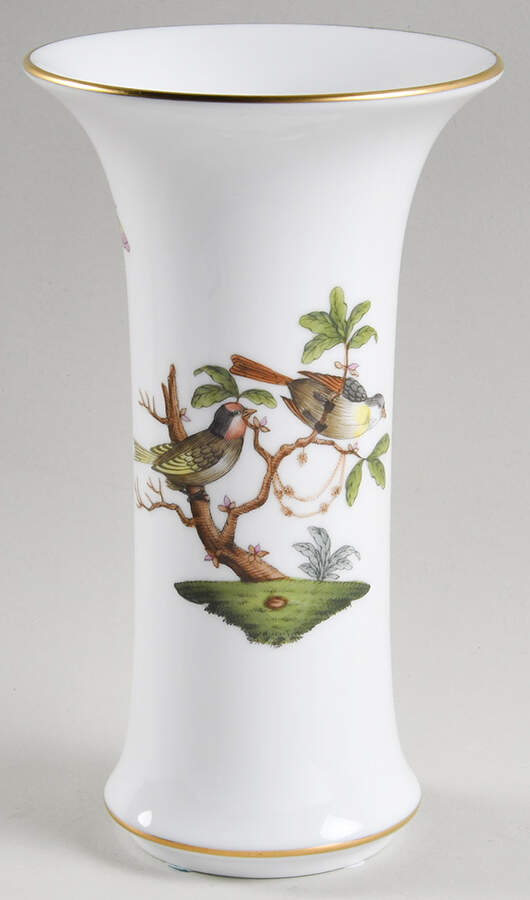 Rothschild Bird (RO) 6" Flared Vase by Herend-1