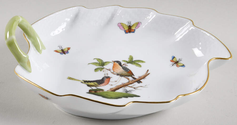 Rothschild Bird (RO) 7" Leaf Dish by Herend-1