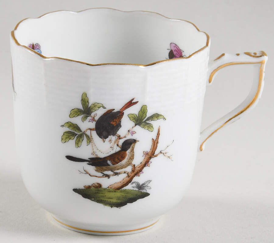 Rothschild Bird (RO) Flat Demitasse Cup by Herend-1