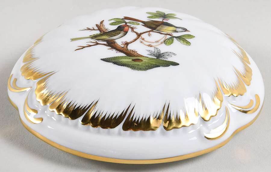 Rothschild Bird (RO) Lid for 4" Round Bon Bon by Herend-1