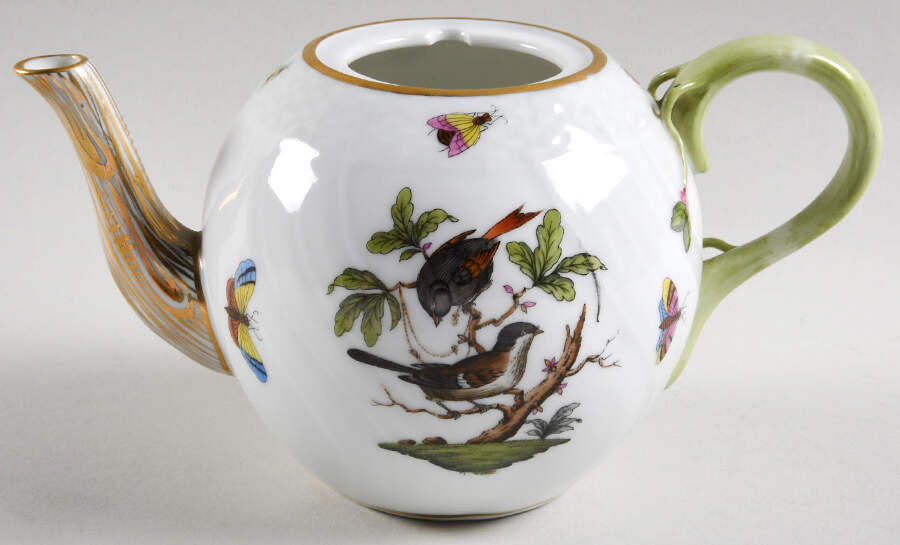 Rothschild Bird (RO) Small Teapot No Lid by Herend-1