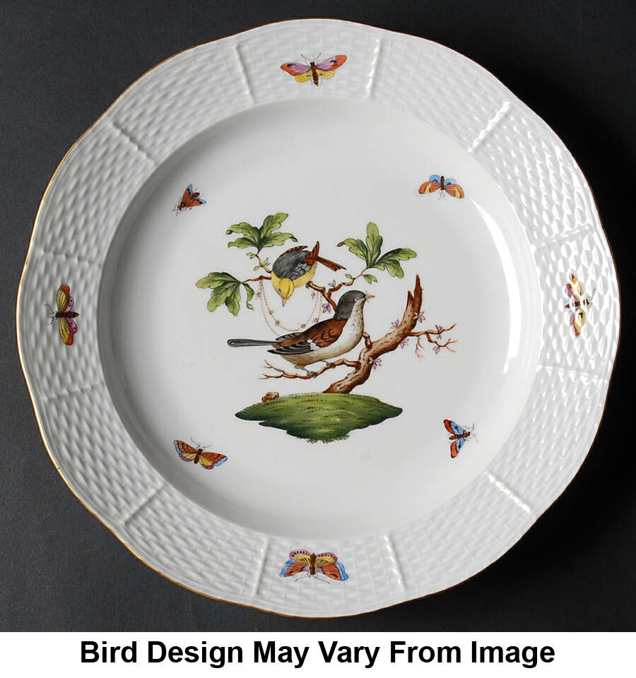 Rothschild Bird (RO) 4-Piece Hors d'Oeuvres Set, Tray Only by Herend-1