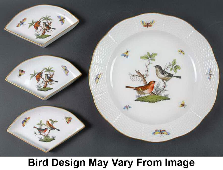 Rothschild Bird (RO) (4 Pc) Hors d'Oeuvres Set by Herend-1