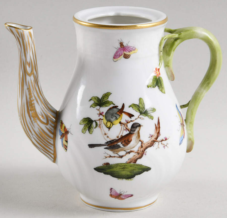 Rothschild Bird (RO) Individual Coffee Pot No Lid by Herend-1