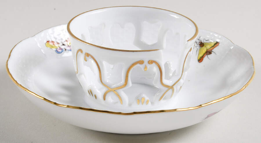 Rothschild Bird (RO) Saucer for Trembleuse Cup by Herend-1