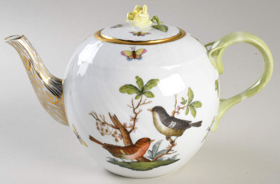 Rothschild Bird (RO) Teapot & Lid by Herend-1