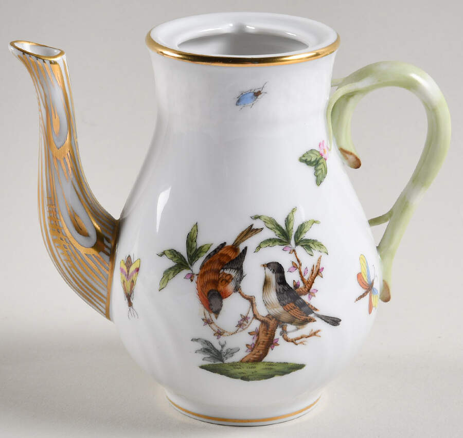 Rothschild Bird (RO) Individual Coffee Pot No Lid by Herend-1