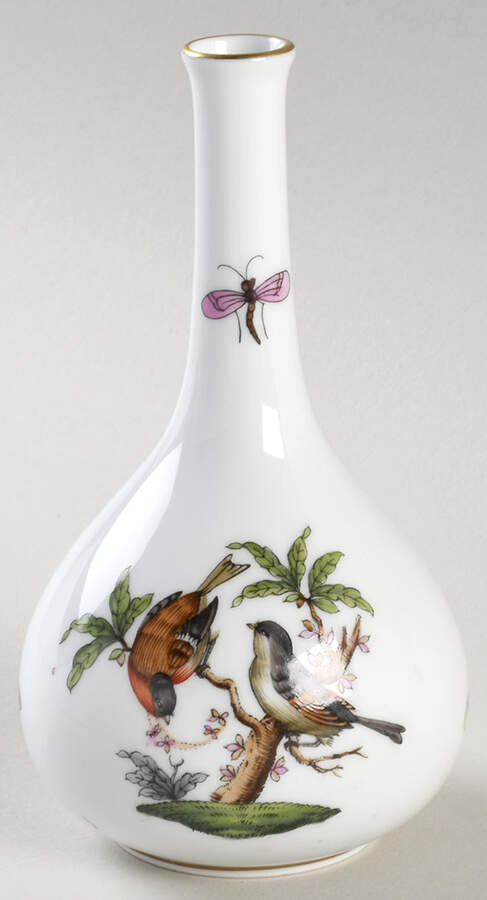 Rothschild Bird (RO) 5" Bud Vase by Herend-1