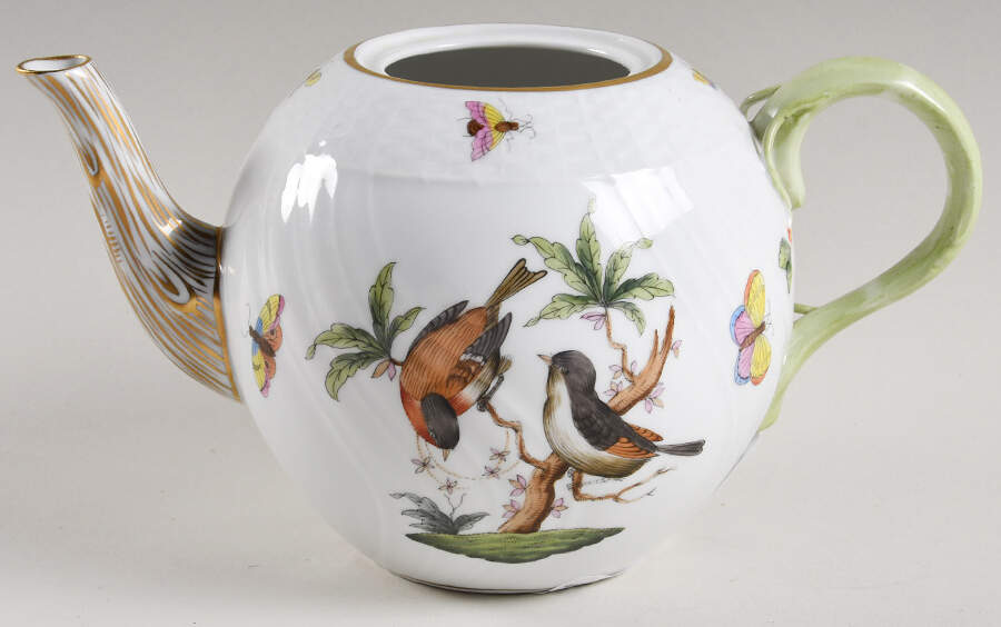 Rothschild Bird (RO) TEAPOT NO LID by Herend-1