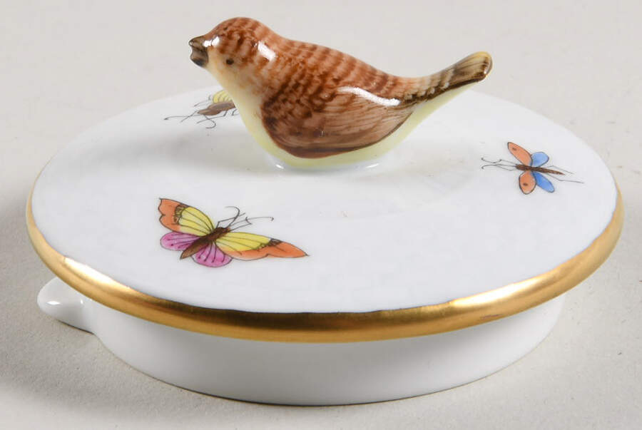 Rothschild Bird (RO) Lid for Teapot by Herend-1