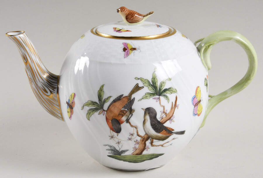 Rothschild Bird (RO) Teapot & Lid by Herend-1