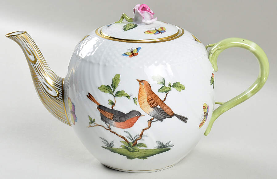 Rothschild Bird (RO) Teapot & Lid by Herend-1
