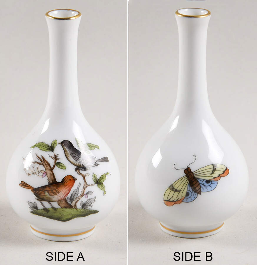 Rothschild Bird (RO) 3" Mini Bud Vase by Herend-1