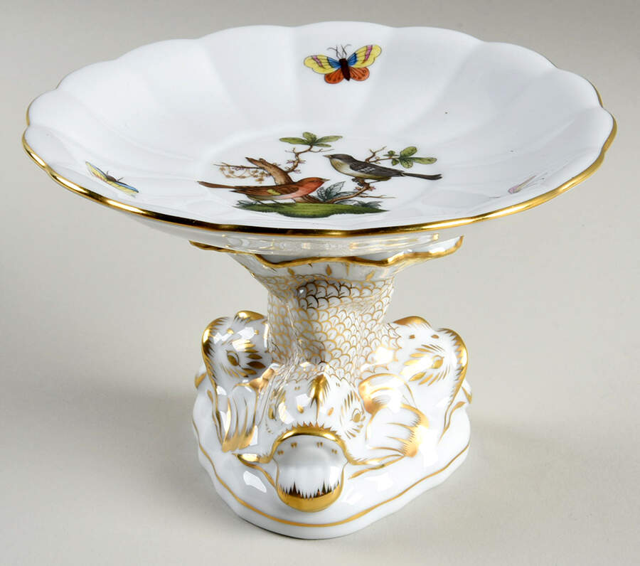 Rothschild Bird (RO) Round Compote (Height X Width) by Herend-1