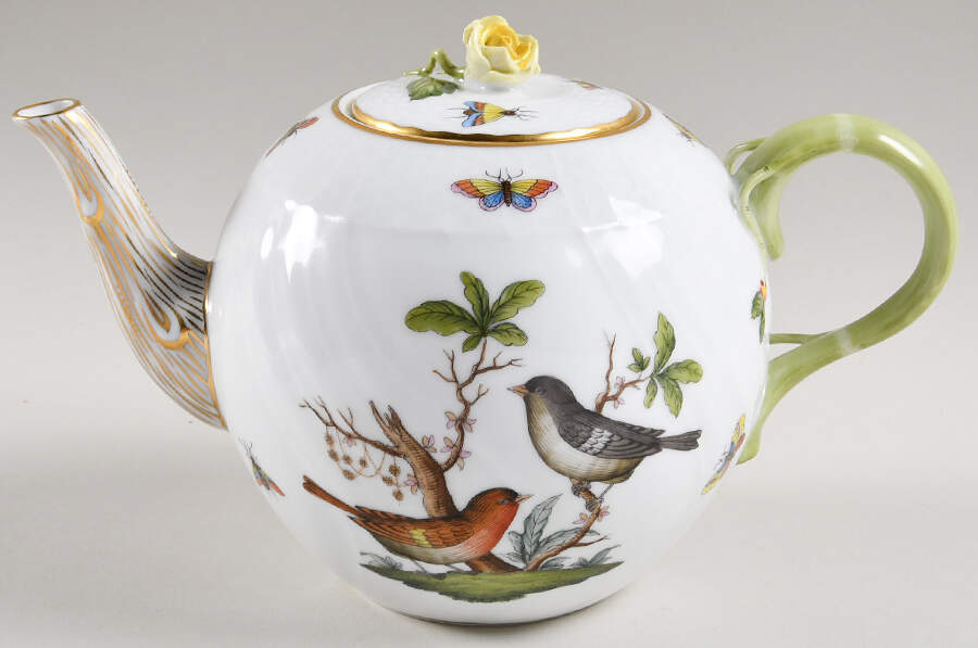 Rothschild Bird (RO) Teapot & Lid by Herend-1
