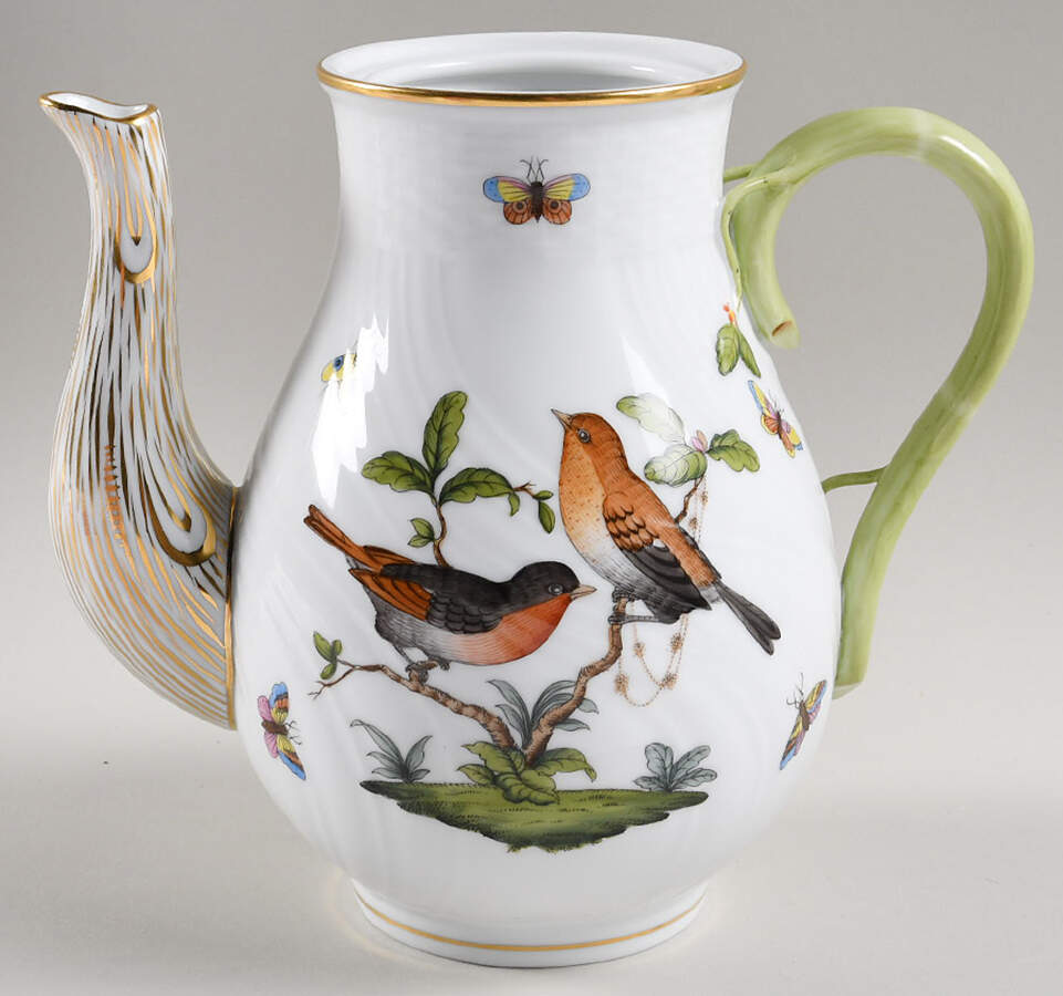 Rothschild Bird (RO) Coffee Pot No Lid by Herend-1