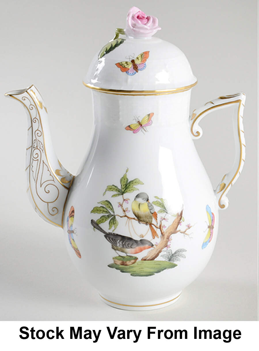 Rothschild Bird (RO) Small Coffee Pot & Lid by Herend-1