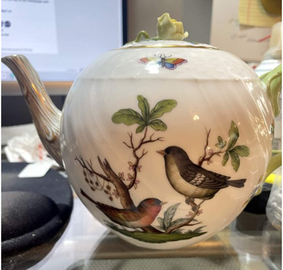 Rothschild Bird (RO) Individual Teapot & Lid by Herend-1